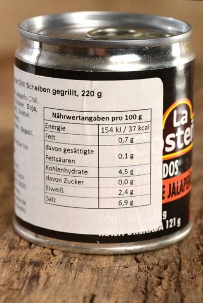 Jalapeno -rote Chillischeiben gegrillt (200g)-357